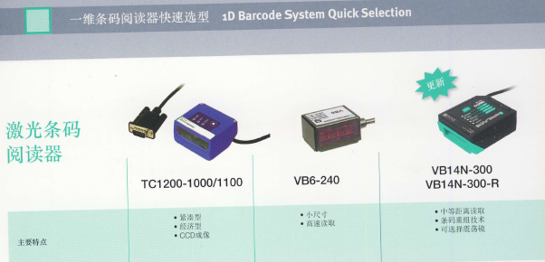 一维条码阅读器快速选型